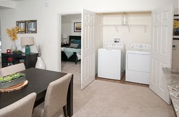 In-home full-size washer and dryer included